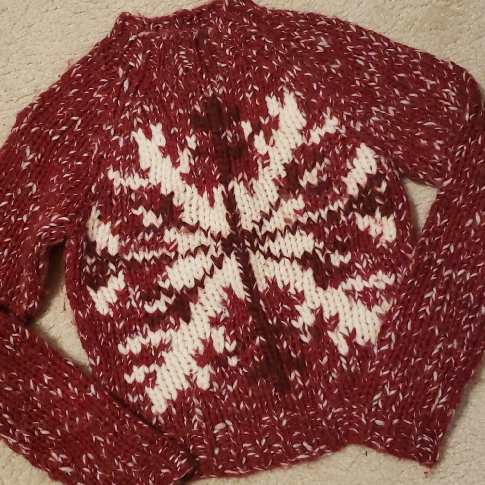 Red Express snowflake sweater